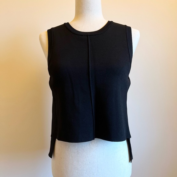 LIKE NEW Kendall & Kylie Contrast Open Back Top Black Size XS - Picture 3 of 5